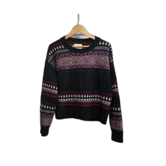 Ladies Lucky Brand Women's Fair Isle Crew Sweater (M" - Picture 2 of 3